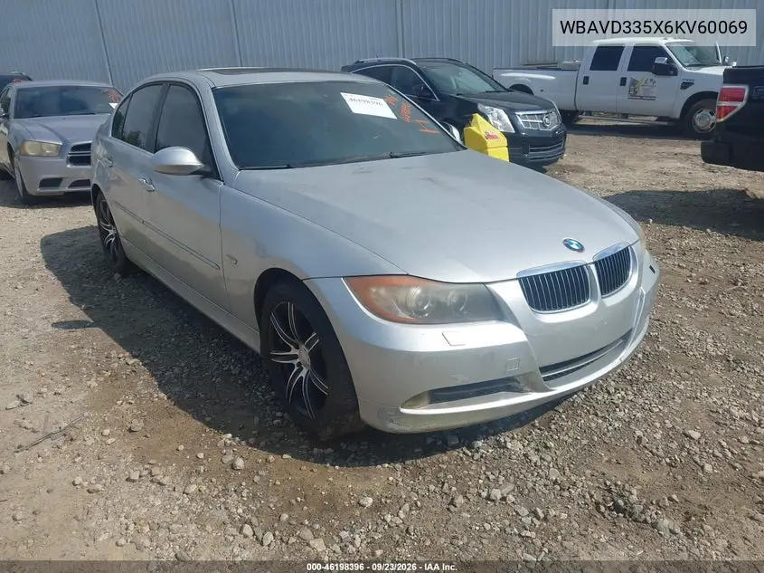 BMW 3ER 2006, VIN WBAVD335X6KV60069