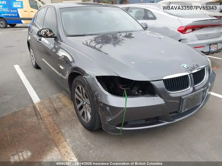 BMW 3ER 2007, VIN WBAVA33507PV65343