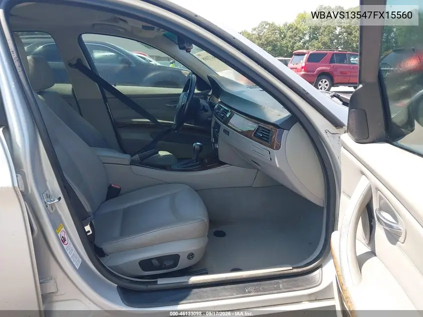 2007 BMW 3ER VIN WBAVS13547FX15560 — фото 5