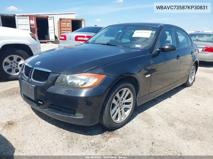 2007 BMW 3ER VIN WBAVC73587KP30831 — фото 2