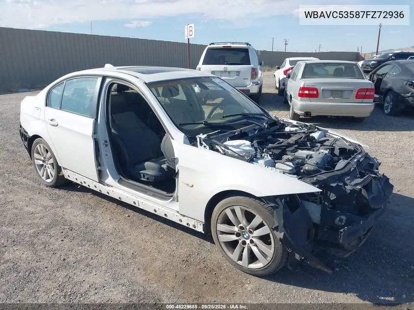 BMW 3ER 2007, VIN WBAVC53587FZ72936