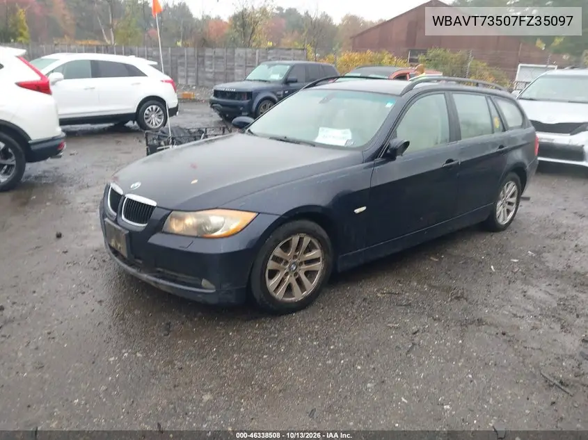 2007 BMW 3ER VIN WBAVT73507FZ35097 — фото 2