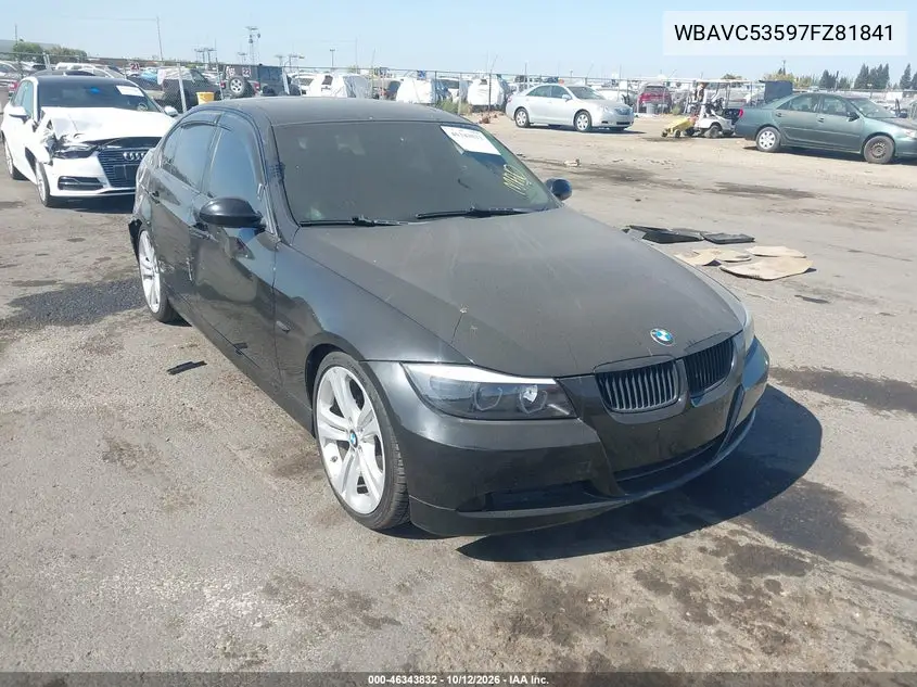 BMW 3ER 2007, VIN WBAVC53597FZ81841