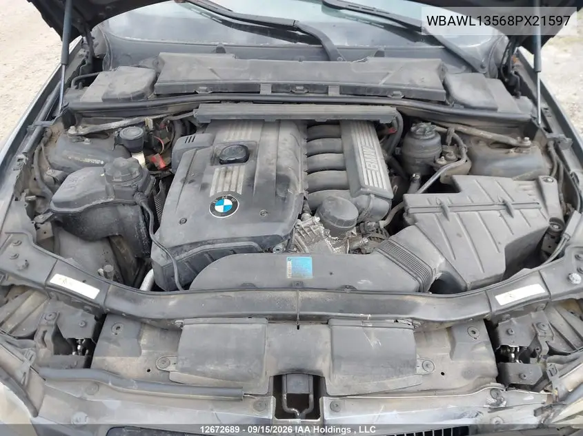 2008 BMW 3ER VIN WBAWL13568PX21597 — фото 10