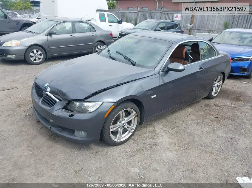 2008 BMW 3ER VIN WBAWL13568PX21597 — фото 2