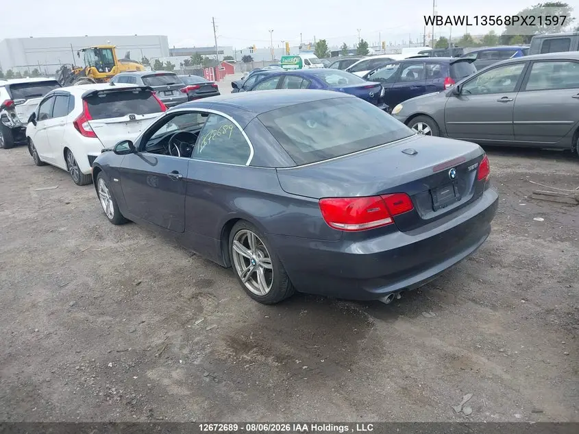 2008 BMW 3ER VIN WBAWL13568PX21597 — фото 3