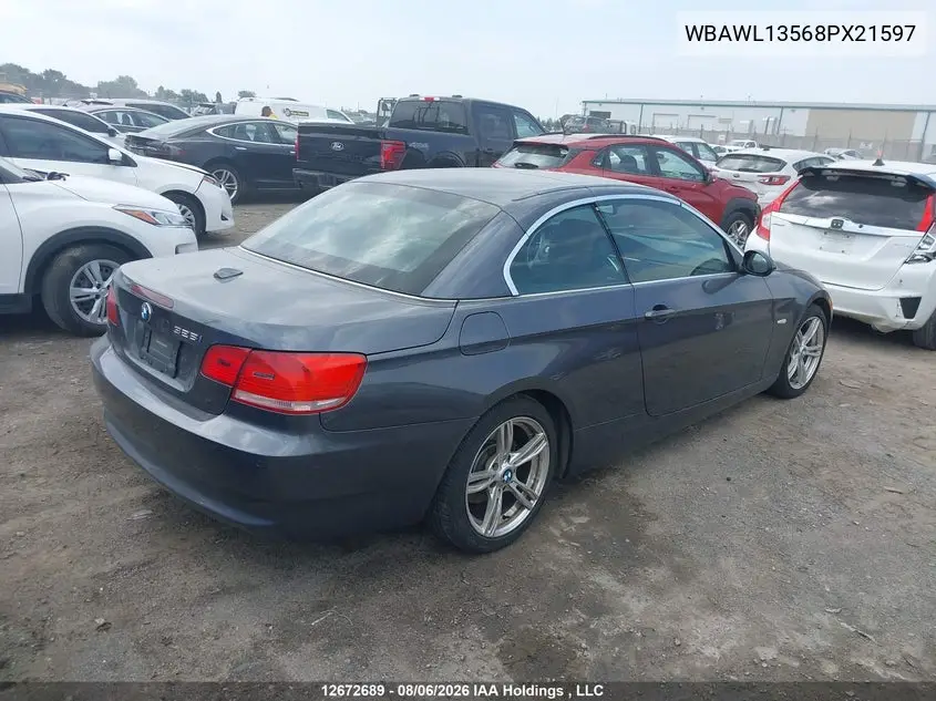 2008 BMW 3ER VIN WBAWL13568PX21597 — фото 4