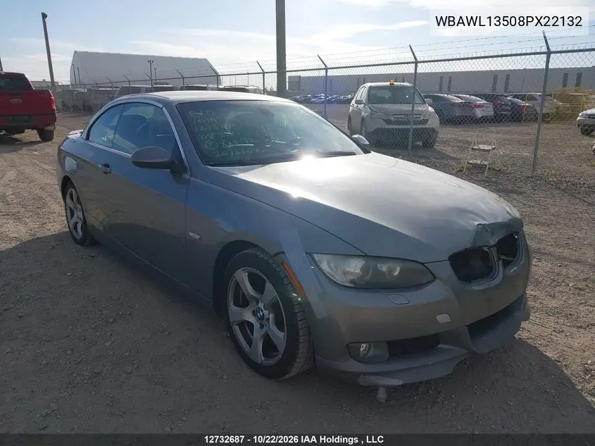 BMW 3ER 2008, VIN WBAWL13508PX22132