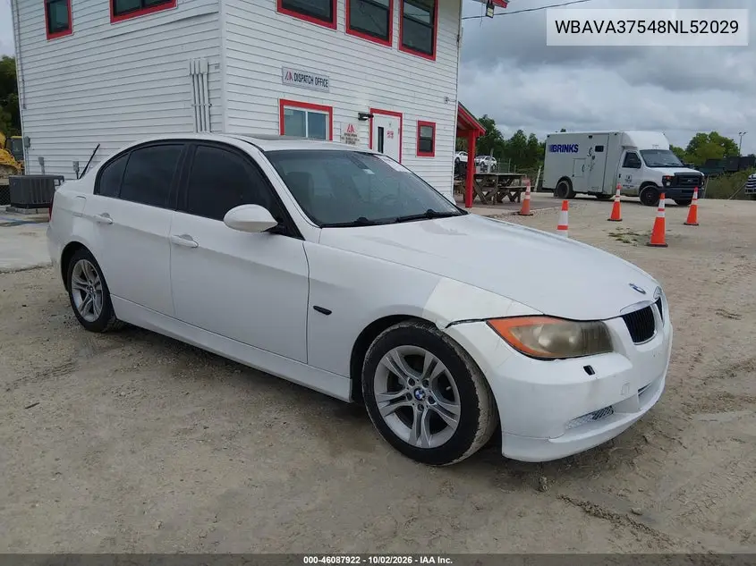 BMW 3ER 2008, VIN WBAVA37548NL52029