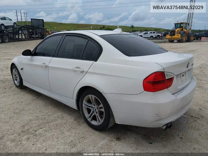 2008 BMW 3ER VIN WBAVA37548NL52029 — фото 3