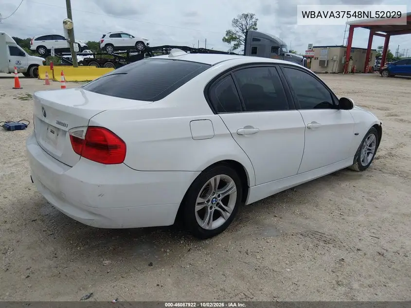 2008 BMW 3ER VIN WBAVA37548NL52029 — фото 4