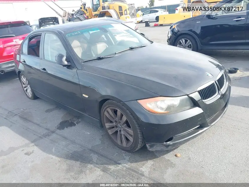 BMW 3ER 2008, VIN WBAVA33508KX87217