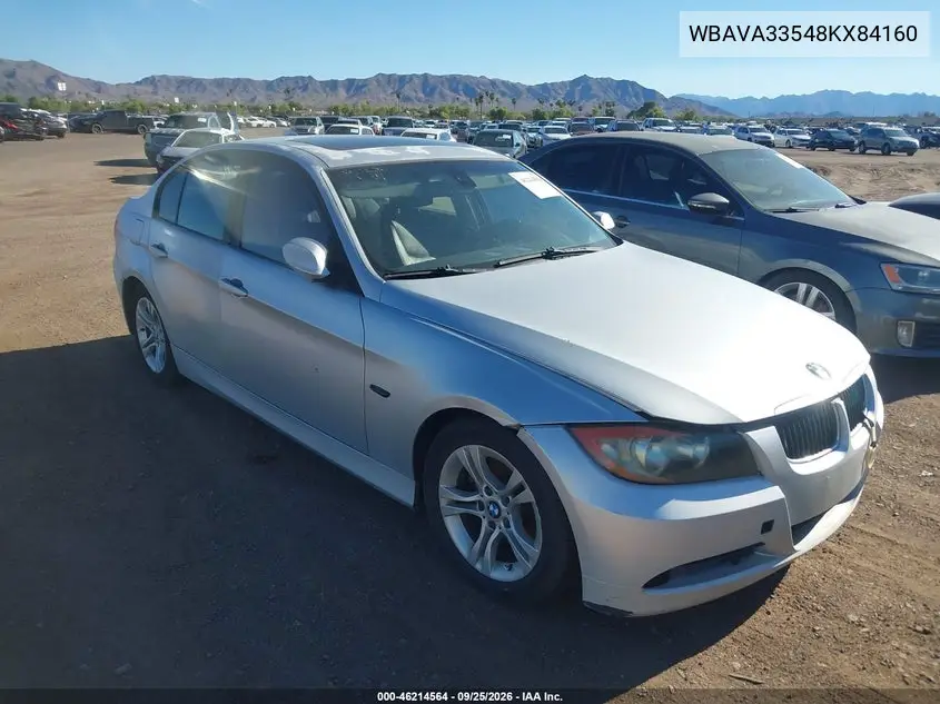 BMW 3ER 2008, VIN WBAVA33548KX84160
