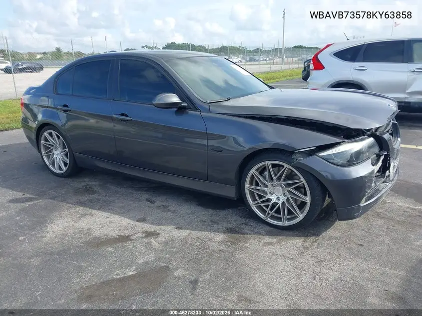 BMW 3ER 2008, VIN WBAVB73578KY63858