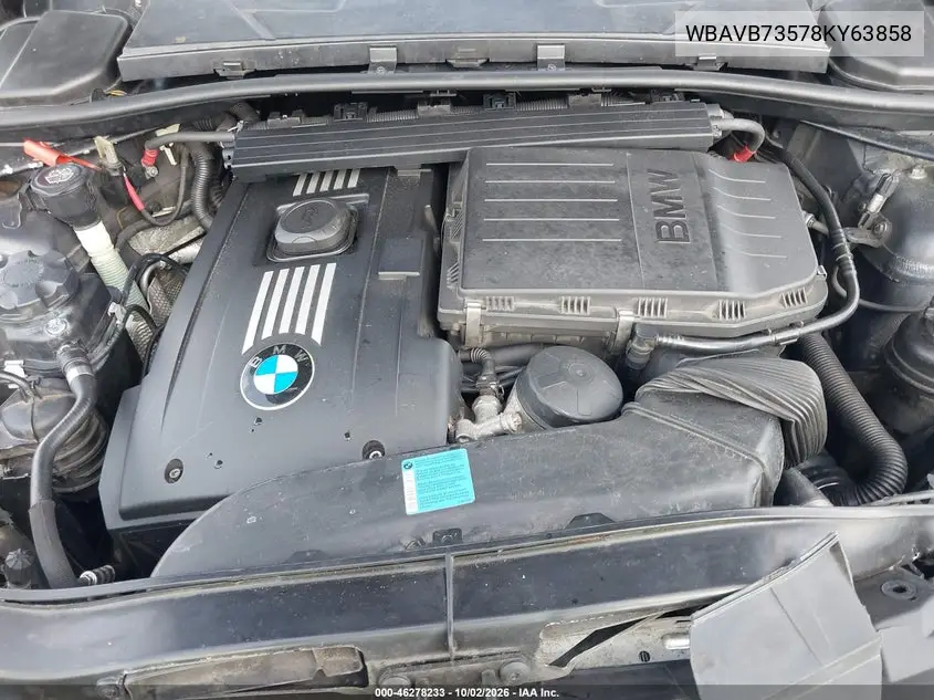 2008 BMW 3ER VIN WBAVB73578KY63858 — фото 10