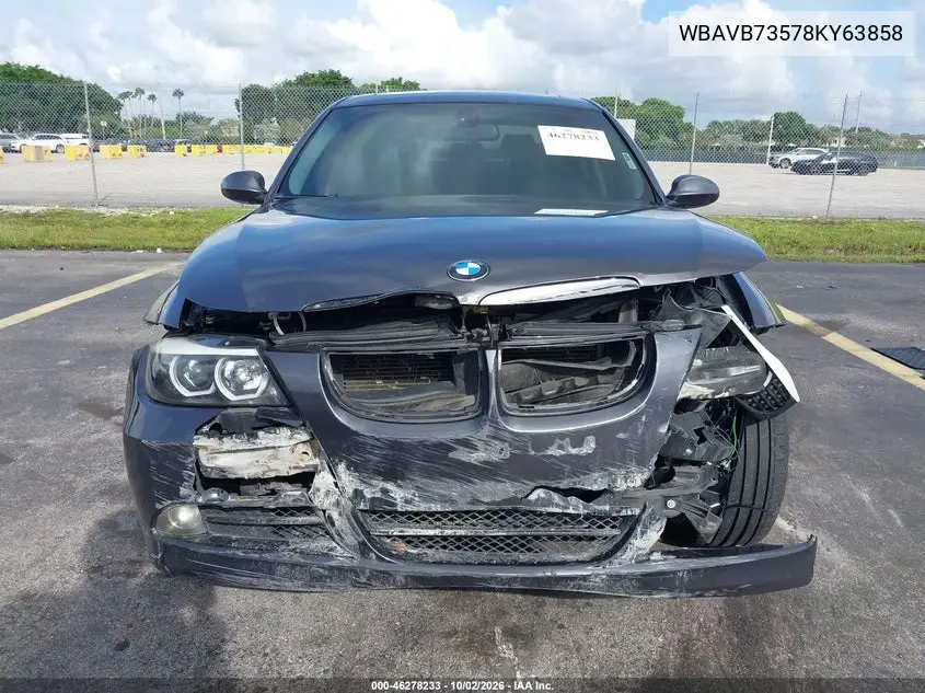 2008 BMW 3ER VIN WBAVB73578KY63858 — фото 12