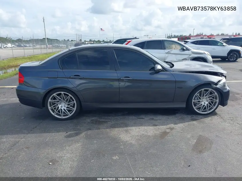 2008 BMW 3ER VIN WBAVB73578KY63858 — фото 13
