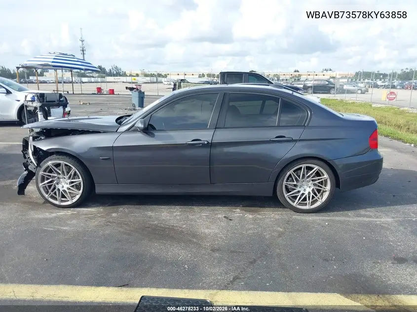 2008 BMW 3ER VIN WBAVB73578KY63858 — фото 14