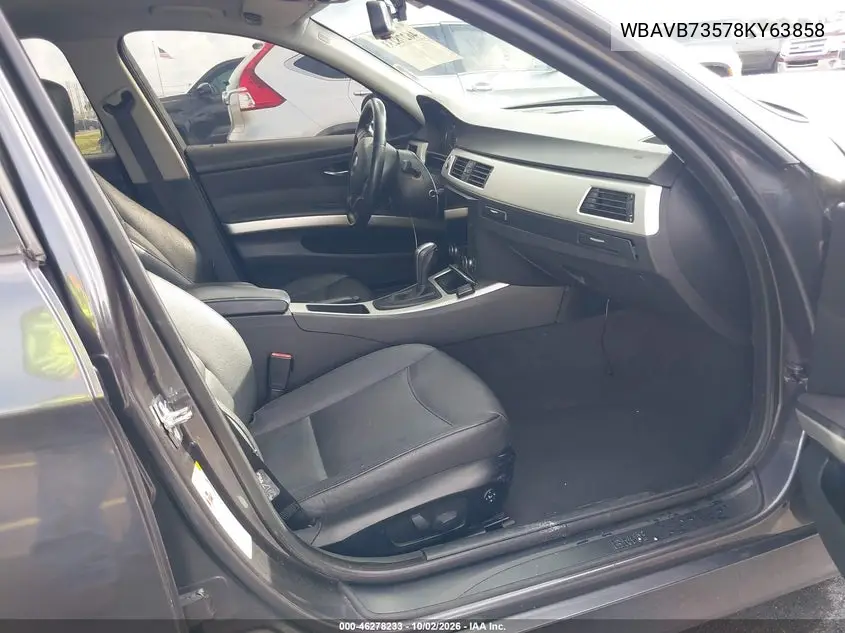 2008 BMW 3ER VIN WBAVB73578KY63858 — фото 5