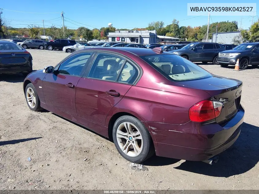 2008 BMW 3ER VIN WBAVC93598K042527 — фото 3