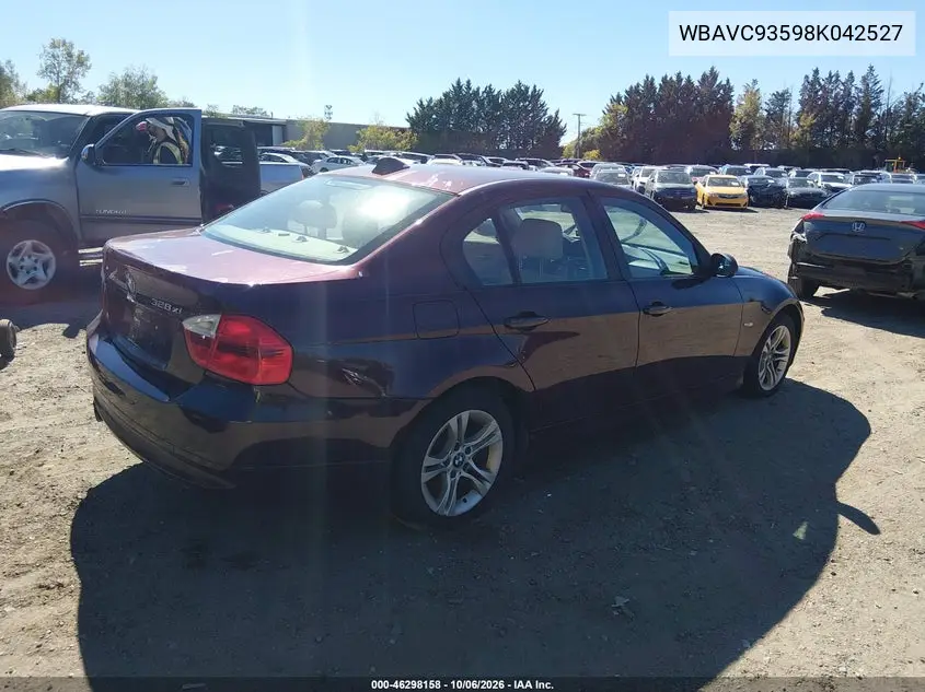 2008 BMW 3ER VIN WBAVC93598K042527 — фото 4