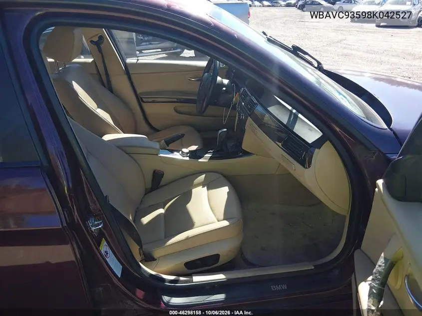 2008 BMW 3ER VIN WBAVC93598K042527 — фото 5