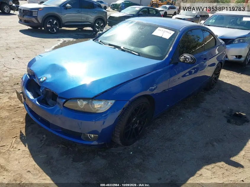 2008 BMW 3ER VIN WBAWV13538P119783 — фото 2