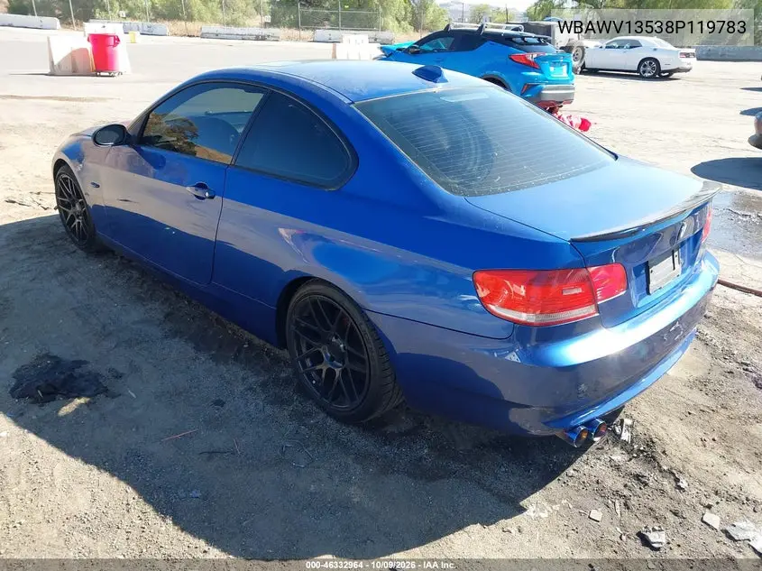 2008 BMW 3ER VIN WBAWV13538P119783 — фото 3
