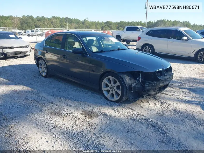 BMW 3ER 2008, VIN WBAVB77598NH80671