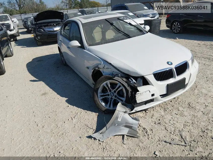 BMW 3ER 2008, VIN WBAVC93588K036041