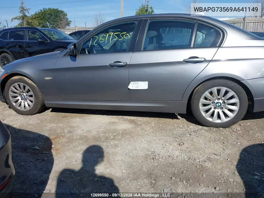 2009 BMW 3ER VIN WBAPG73569A641149 — фото 6