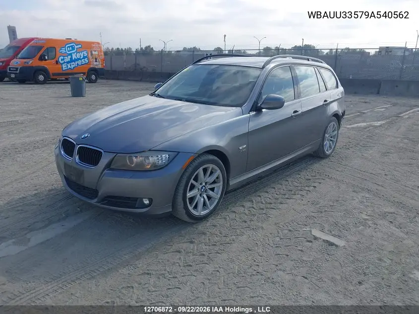 2009 BMW 3ER VIN WBAUU33579A540562 — фото 2