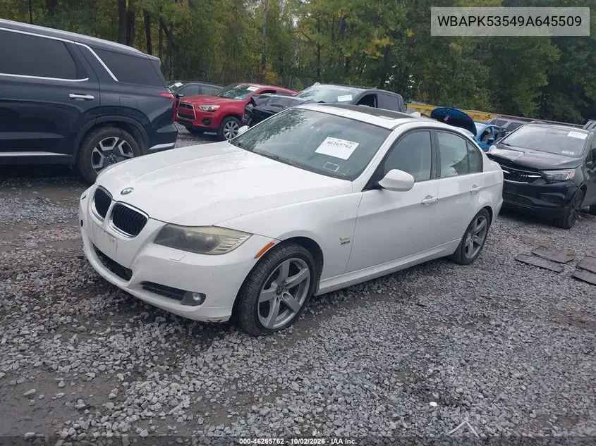 2009 BMW 3ER VIN WBAPK53549A645509 — фото 2