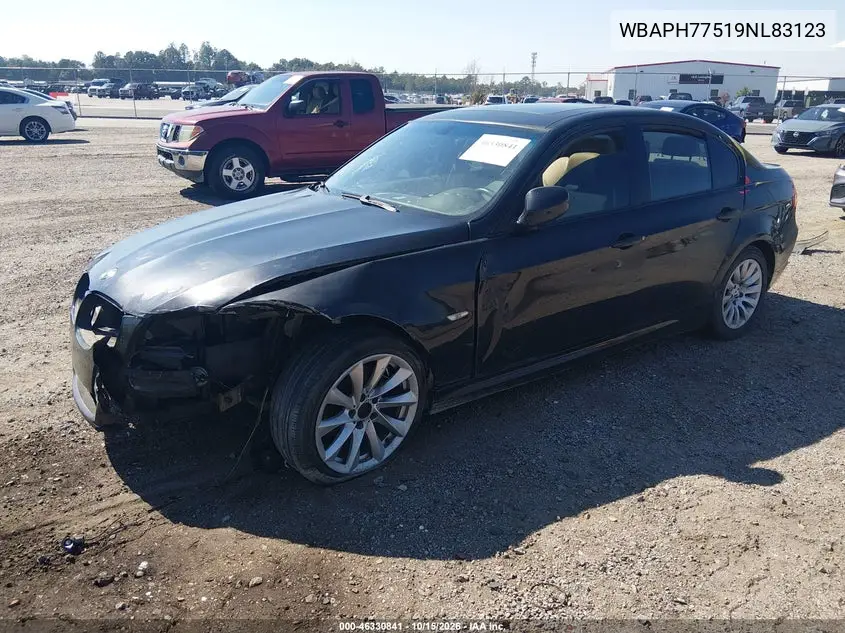2009 BMW 3ER VIN WBAPH77519NL83123 — фото 2