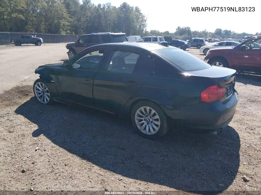 2009 BMW 3ER VIN WBAPH77519NL83123 — фото 3