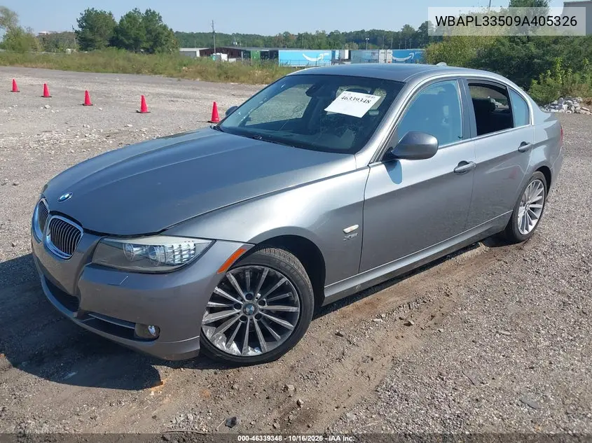 2009 BMW 3ER VIN WBAPL33509A405326 — фото 2