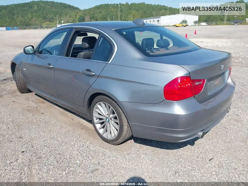 2009 BMW 3ER VIN WBAPL33509A405326 — фото 3