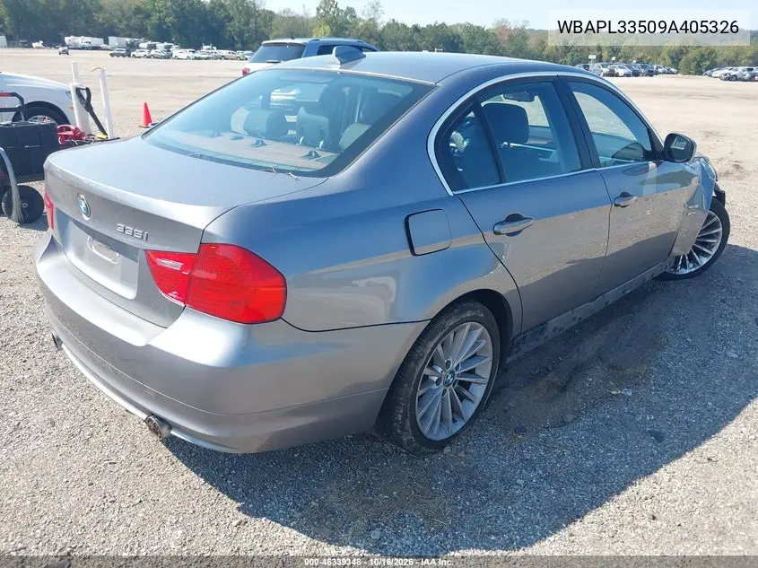 2009 BMW 3ER VIN WBAPL33509A405326 — фото 4