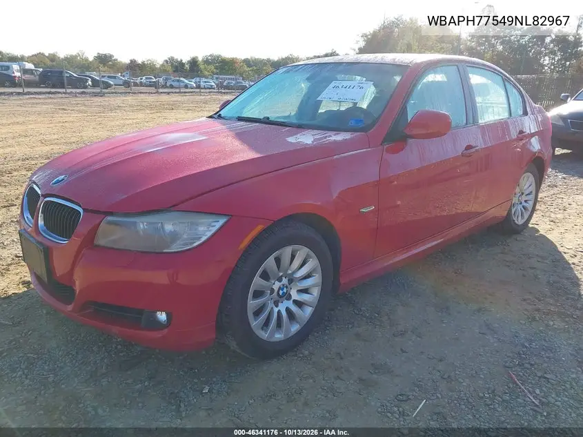2009 BMW 3ER VIN WBAPH77549NL82967 — фото 2