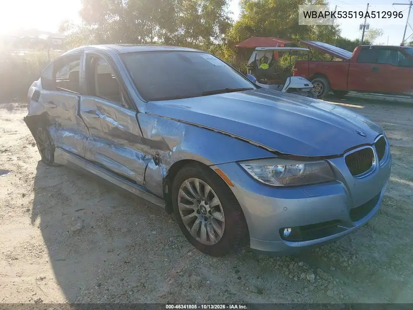 BMW 3ER 2009, VIN WBAPK53519A512996