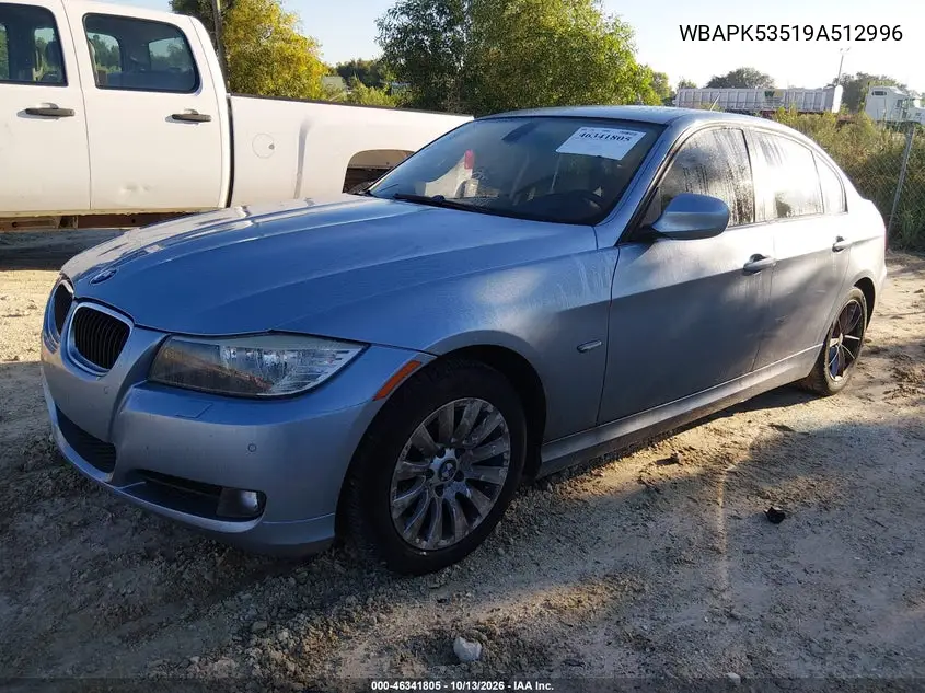 2009 BMW 3ER VIN WBAPK53519A512996 — фото 2