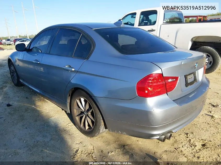 2009 BMW 3ER VIN WBAPK53519A512996 — фото 3