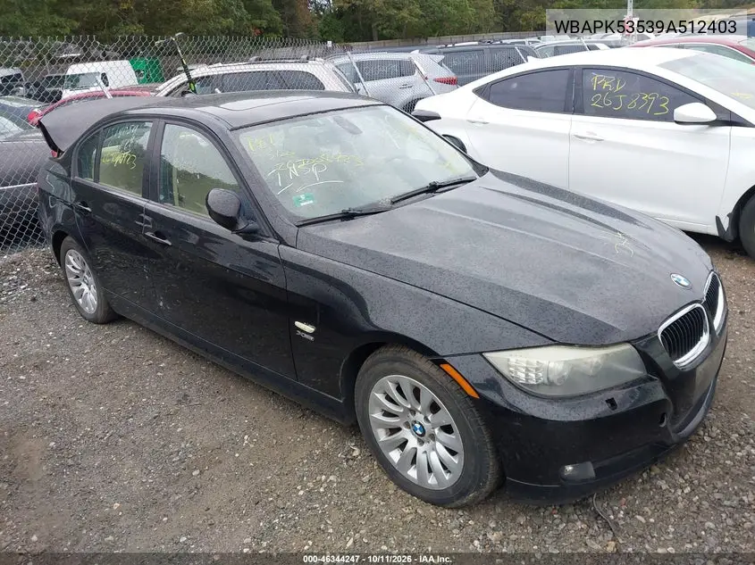 BMW 3ER 2009, VIN WBAPK53539A512403