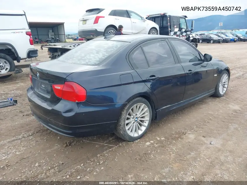 2009 BMW 3ER VIN WBAPK73559A450742 — фото 4