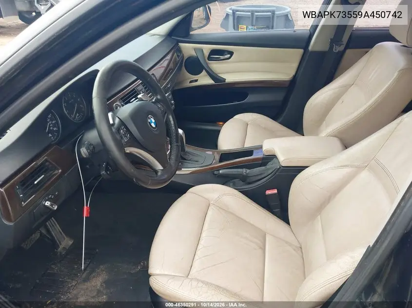 2009 BMW 3ER VIN WBAPK73559A450742 — фото 5