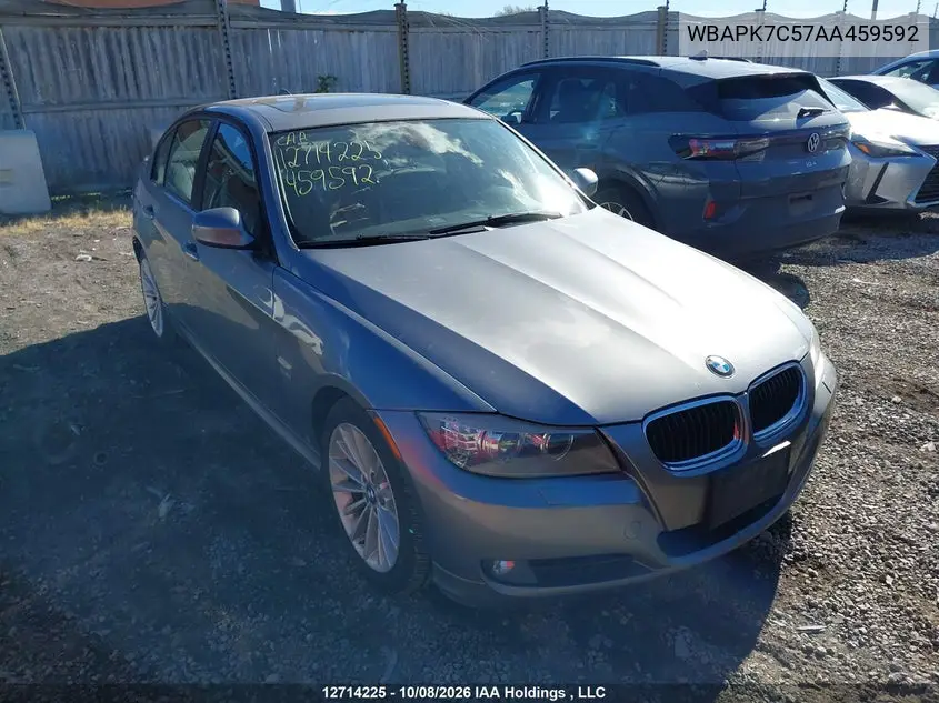2010 BMW 3ER VIN WBAPK7C57AA459592 — фото 2