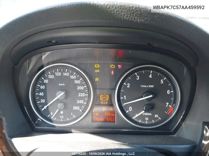 2010 BMW 3ER VIN WBAPK7C57AA459592 — фото 7