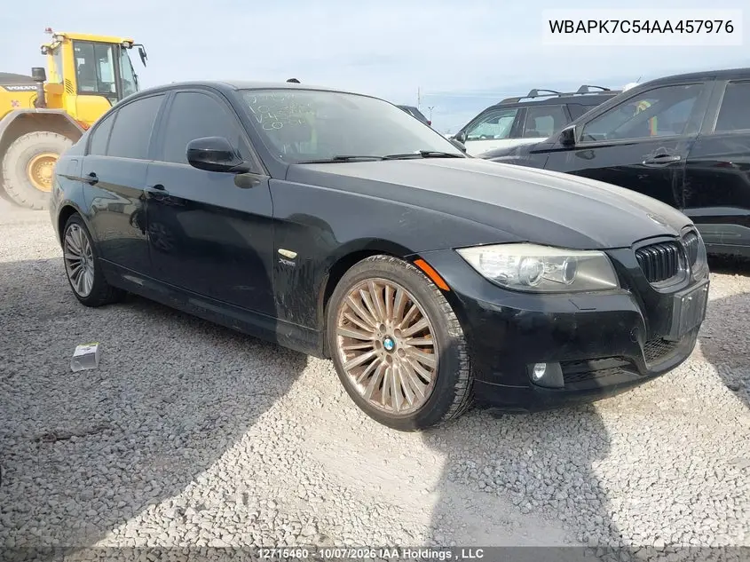 BMW 3ER 2010, VIN WBAPK7C54AA457976
