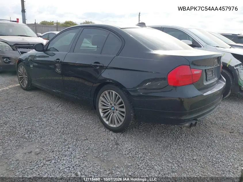 2010 BMW 3ER VIN WBAPK7C54AA457976 — фото 3