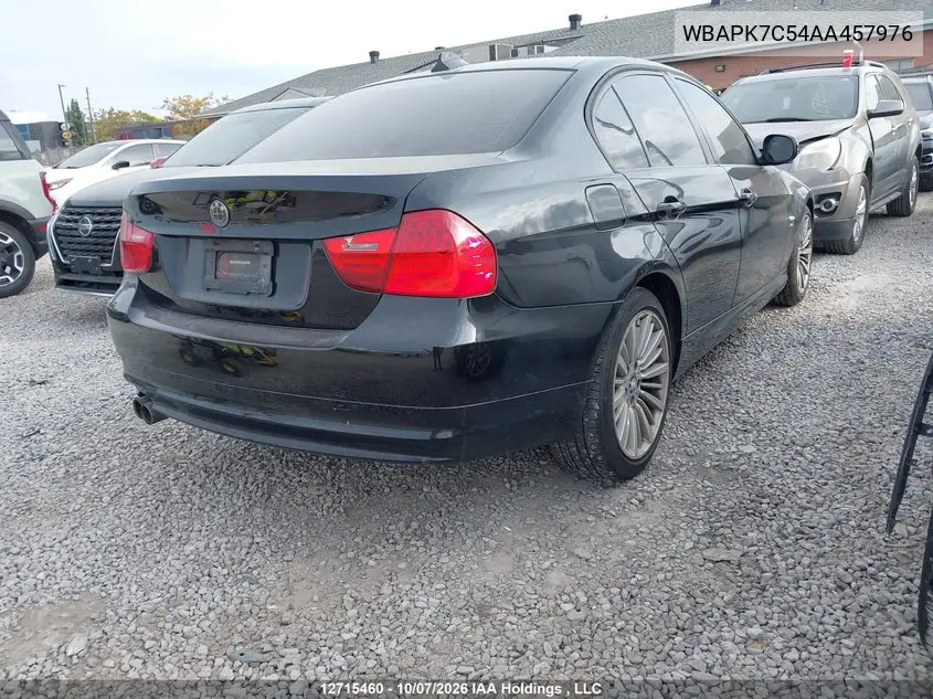 2010 BMW 3ER VIN WBAPK7C54AA457976 — фото 4